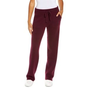 UGG Aida Cashmere Blend Joggers, Size Large - Burgundy 🤩 T2